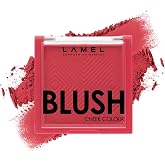 Lamel Powder Blush for Cheeks &ndash; Apricot &ndash; High Pigmented | Smooth &amp; Blendable Red Blush &ndash; Lightweight, Natural &amp; Cruelty-Free &ndash; Compact, Travel-friendly (407)
