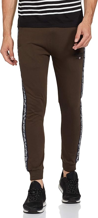 Buy The Indian Garage Co Men's Sweatpants Relaxed Track Pants (TIG/AW20/JOGGER-8-05_Olive_Grey 