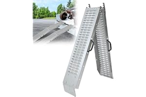 LIEKUMM 74" L x 8.7" W Steel Folding Loading Ramps for Pickup Trucks, Motorcycles, ATVs & Lawn Mowers, Heavy Duty 880 lbs Tru