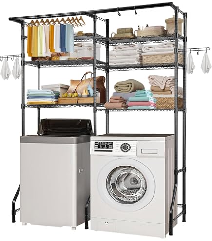 Amazon.com: Washing Machine Storage Rack，Laundry Room nization
