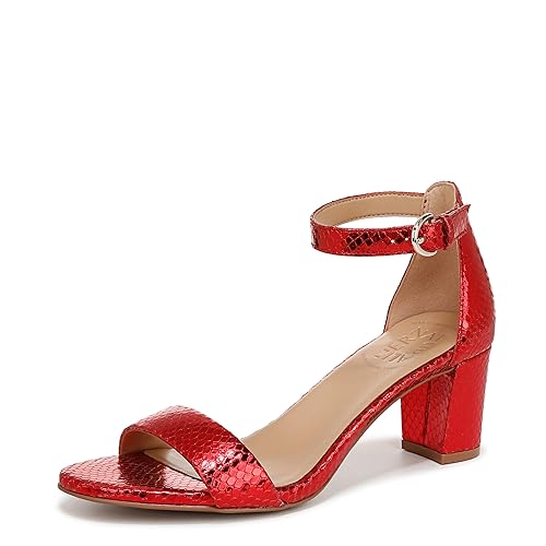 Naturalizer Women's Vera Sandal Red Metallic Snake 10.5 M