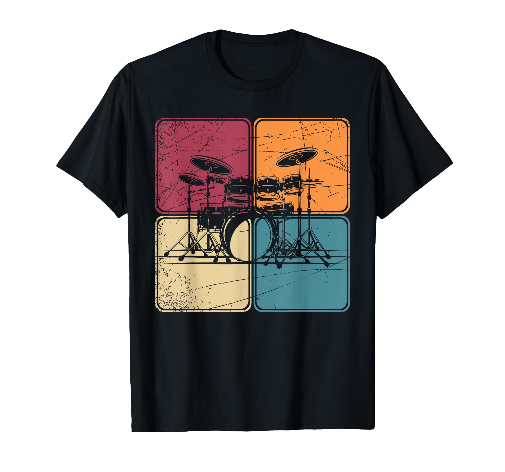 Percussion Musical Instrument Drummer Pop Art Drum Set Drums T-Shirt