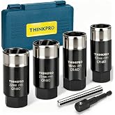 Thinkpro Locking Lug Nut Removal Tool 6 Pieces Deep Lug Nut Extractor Set | Stripped Lug Nut Remover, 1/2" Drive, 17/19/21/22MM, Wheel Lock Removal Kit, For Broken Bolts and Nuts