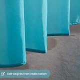 Furlinic Shower Curtain Polyester 120x200cm Mould Proof with 8 Hooks White view 4