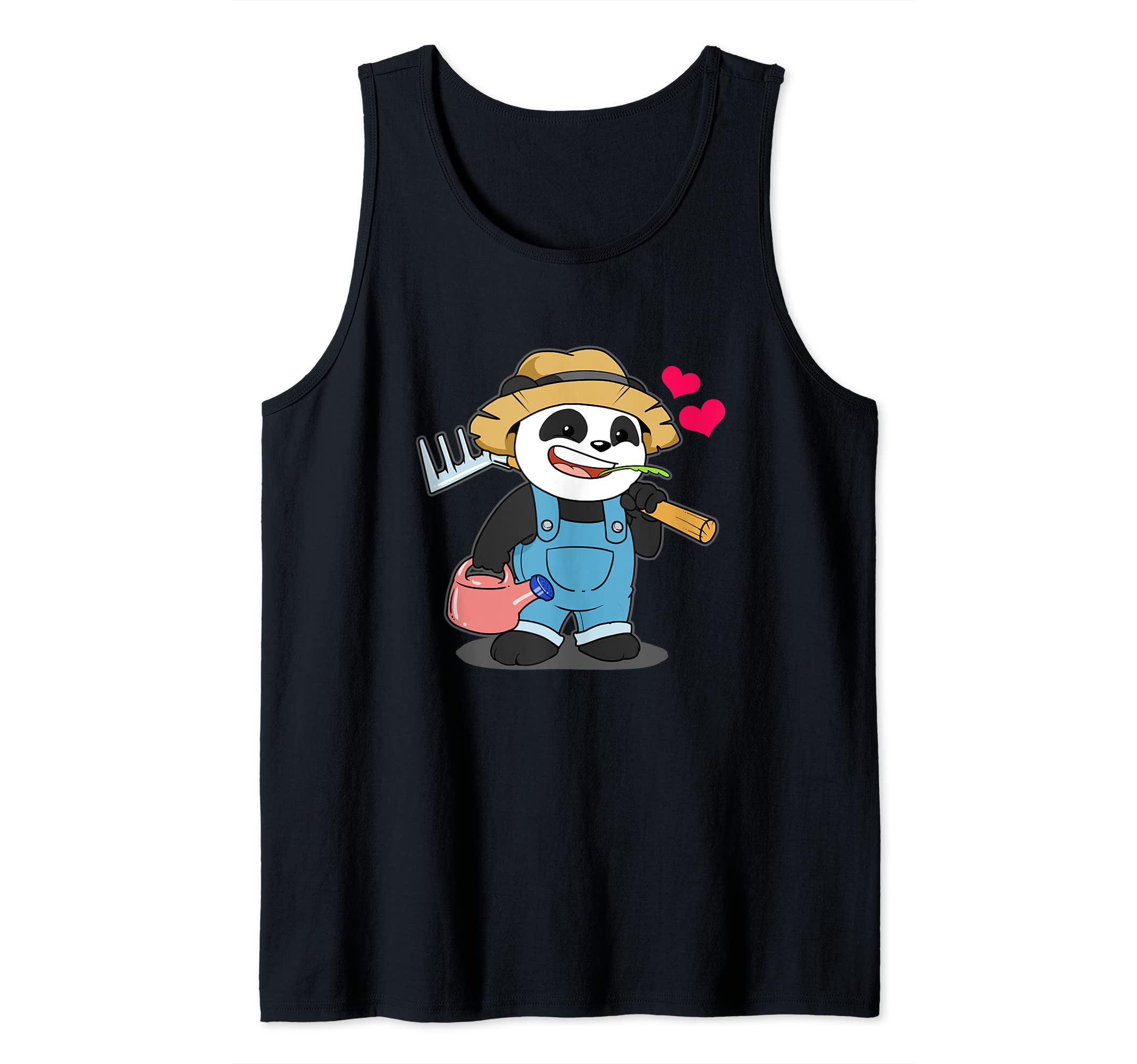 Cute Panda Farm Gardening Garden Farmer Pandas Gardener Tank Top