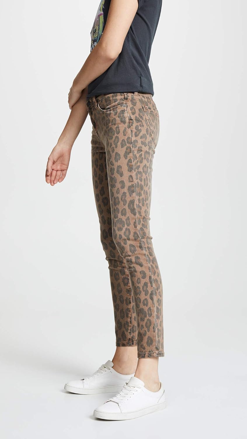 blank denim leopard print skinny jeans