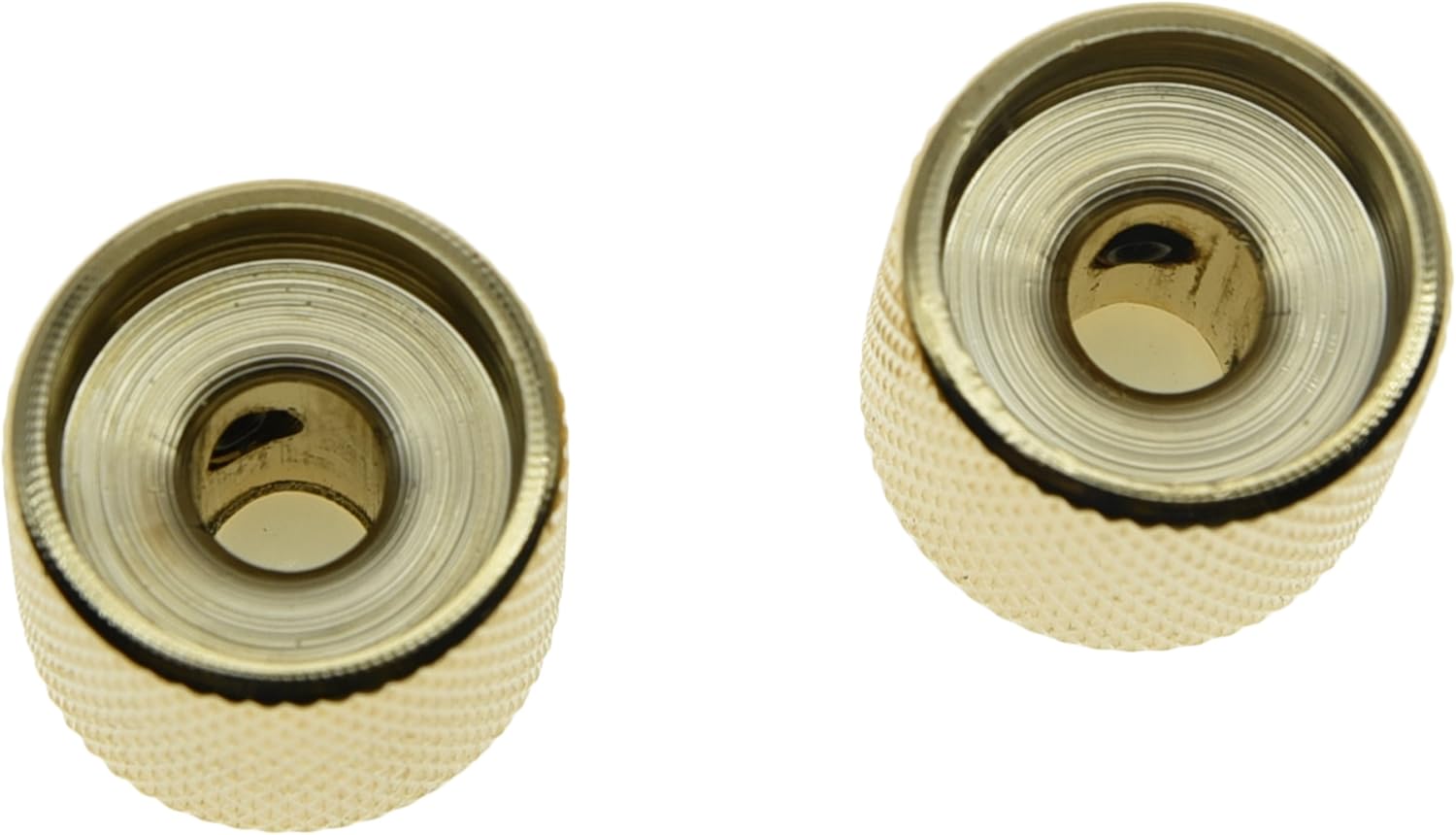 KAISH Set of 2 Gold with White Pearl Cap Guitar Knobs Pearl Top Dome Knobs Bass Knob with Set Screw for Tele/Telecaster - Image 5