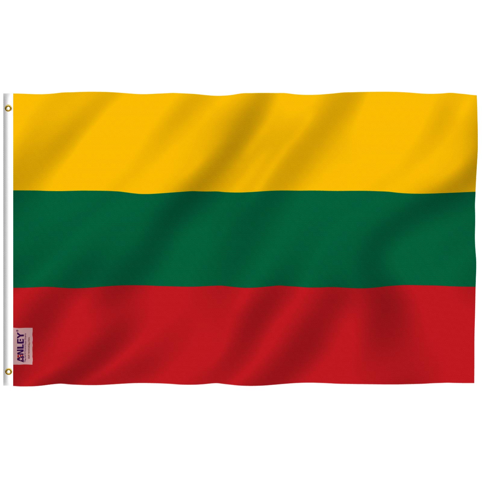 ANLEY Fly Breeze 3x5 Feet Lithuania Flag - Vivid Color and UV Fade Resistant - Canvas Header and Double Stitched - Republic of Lithuania Flags Polyester with Brass Grommets 3 X 5 FT