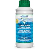 Nikwax Down Wash, 1L, Detergent for down jackets and sleeping bags, outdoor apparel, clean, care, protect