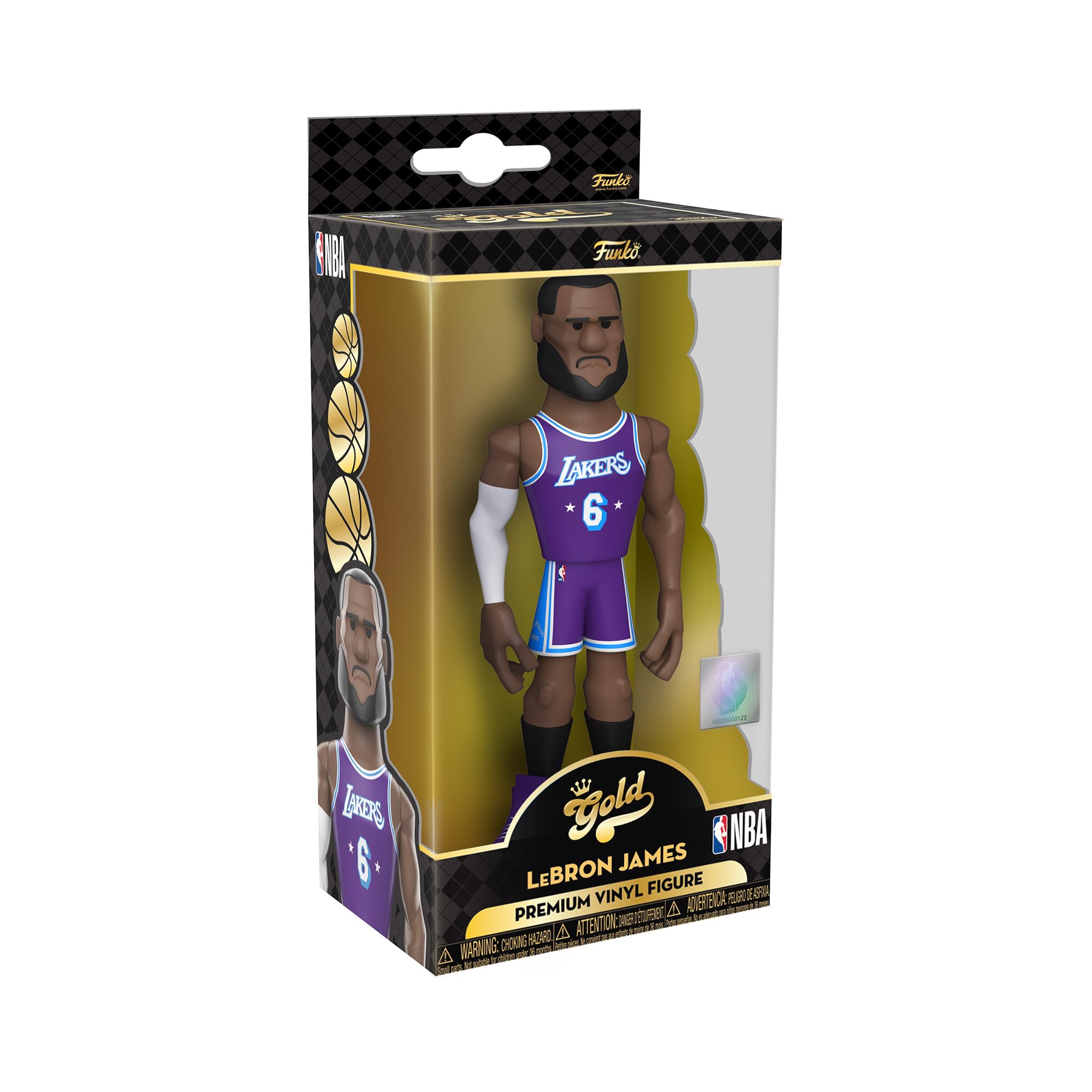 Funko Gold 5" NBA: Lakers - LeBron James - (City) - 1/6 Odds for Rare Chase Variant - Collectable Vinyl Action Figure - Birthday Gift Idea - Official Merchandise - Ideal Toy for Sports Fans