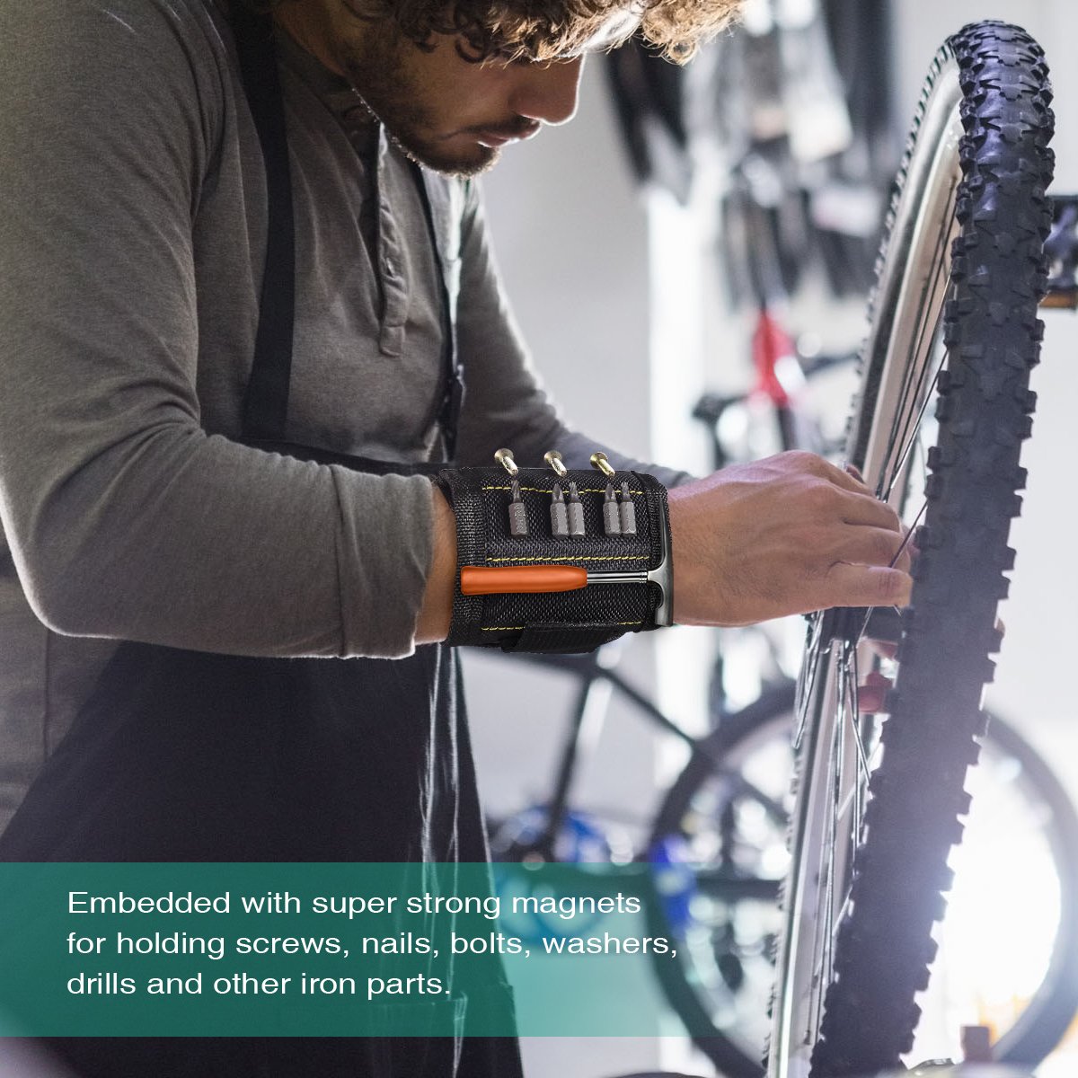 Bracelet Magnétique De Rangement Pour Outils - Gardez Vis, Clous Et Petites Pièces à Portée De Main