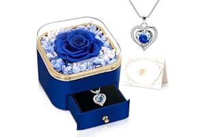 YEEBAY Women Gifts for Christmas, Preserved Real Rose Flowers for Mom Wife Grandma, Ideal Birthday, Anniversary, Wedding, Valentine's Day, Thanksgiving Day Gift for Her