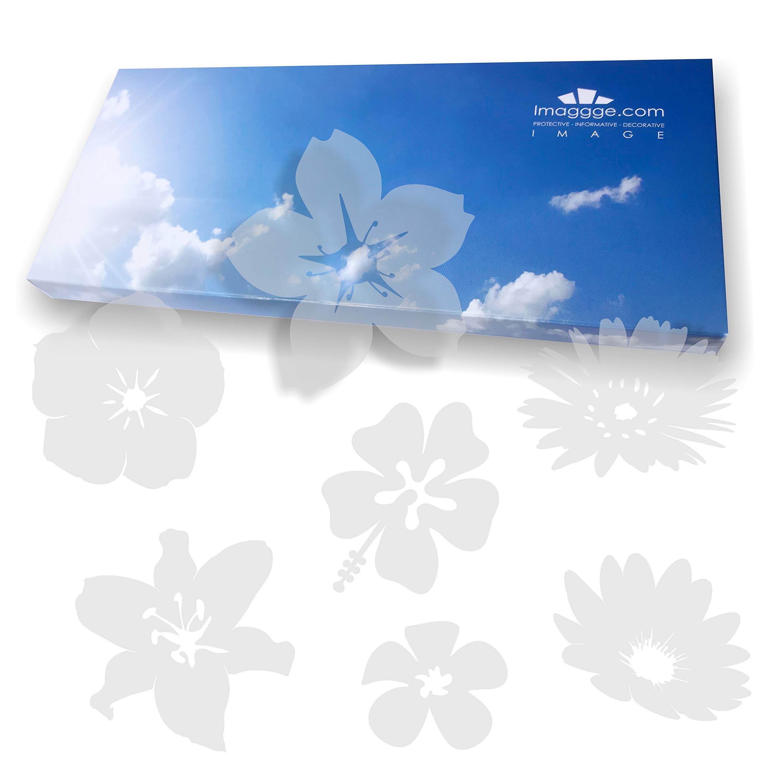 imaggge.com Window Protection Stickers - Avoid Bird, Pet and People Collisions and Strikes on Window Glass - Set of 38 Stickers - Color: Translucent Dusted โ image 1