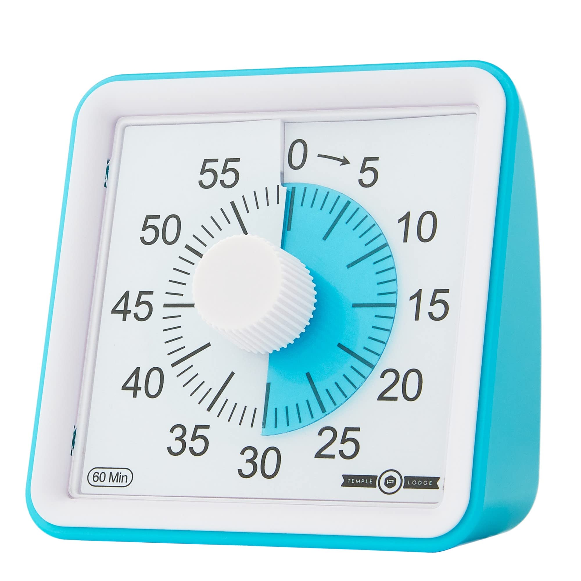 60-Minute Visual Timer- Clock Timer for Kids- Time Management Tool- Silent Countdown Timer-Multipurpose- Practical- Easy to Use (Blue)