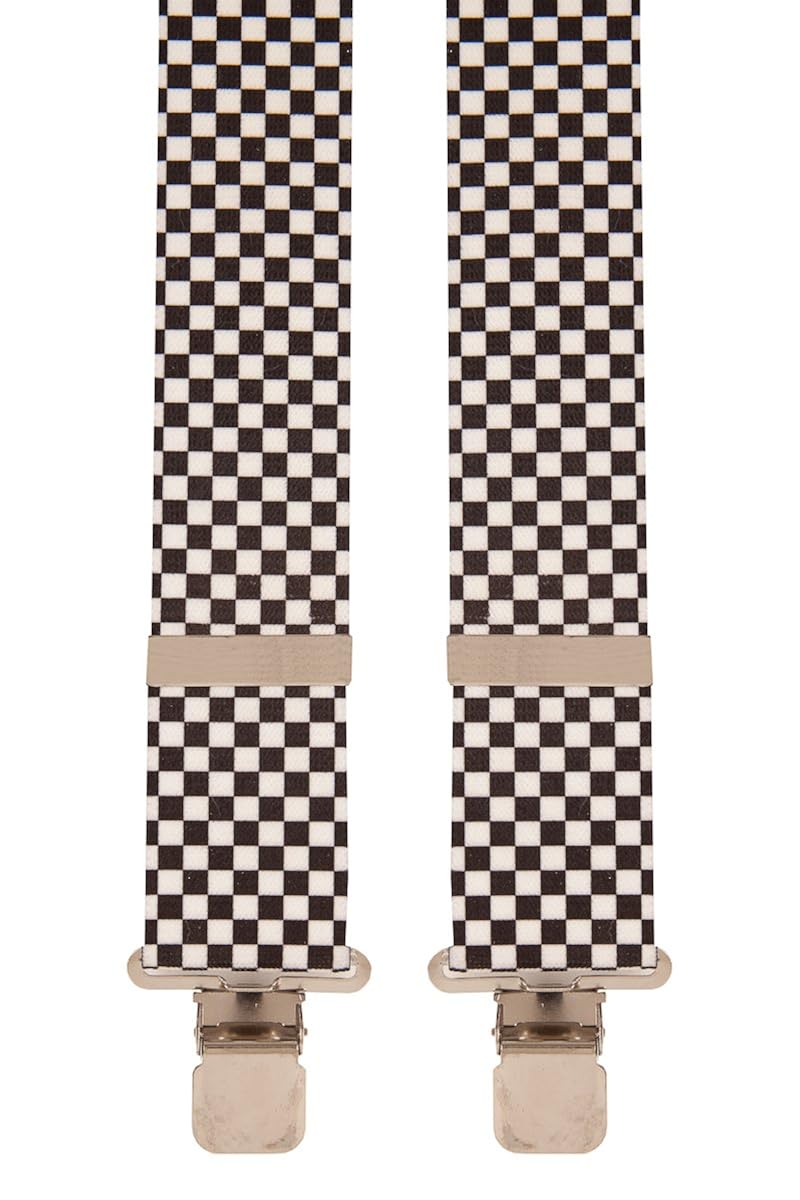 Mens Novelty Braces (Black & White check) Amazon.co.uk Clothing