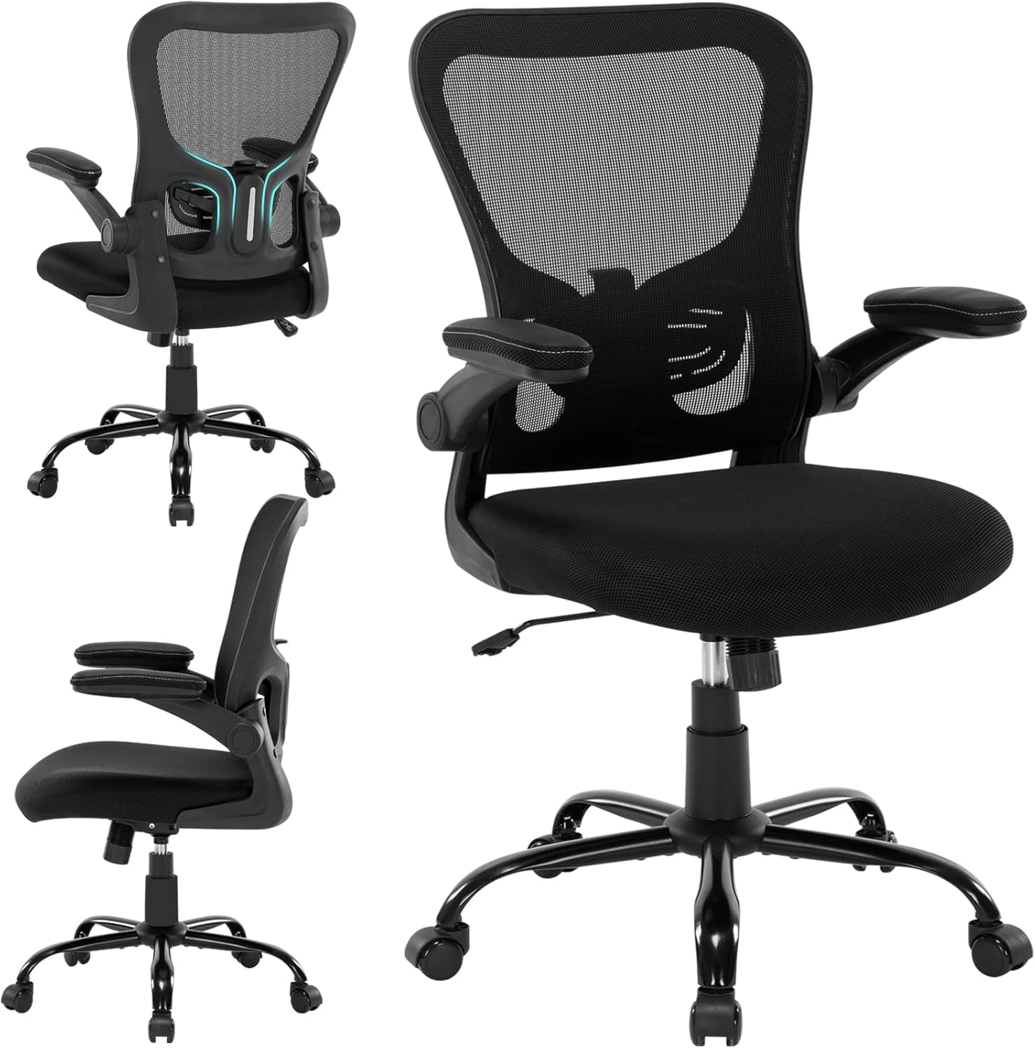 Office Chair Ergonomic Desk Chair Mesh Computer Home Office Desk Chair ...