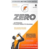 Gatorade Zero Thirst Quencher Powder, Orange, 0.12 Oz X 8