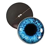 Bright Blue Human Sew On Glass Eyes 30mm Buttons