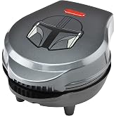 The Mandalorian 4-Inch Mini Waffle Maker for Single Waffles | Mandalorian-Themed Mini Waffle Maker for Fun Single 4-Inch Waffles, Compact Countertop Kitchen Appliance