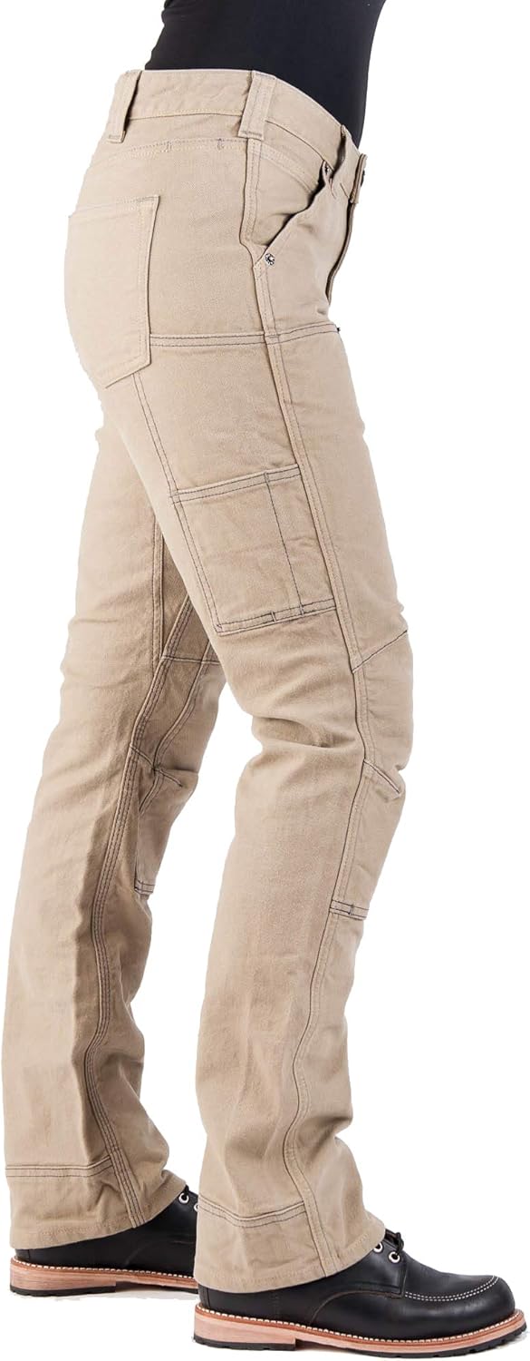 Dovetail Workwear Utility Pants for Women - Britt Utility Straight Fit Stretch Cargo Pant - Available in Denim or Canvas…: Clothing