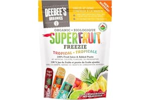 DeeBee’s Organics Super Fruit Tropical Freezie Pops | 10 x 40ml | 100% Organic, No Added Sugar, Non-GMO, Vegan & Gluten-Free 