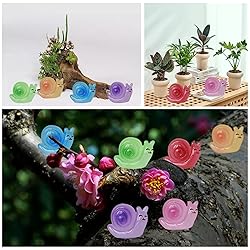 TindoBewan 50 PCS Glow in The Dark Mini Resin Snail