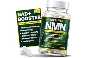 NMN Supplement Canada 500mg – NAD+ Precursor for Cellular Energy & Healthy Aging, >99.9% Pure Nicotinamide Mononucleotide – 1