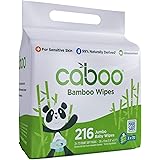 Caboo Tree-Free Bamboo Baby Wipes, Eco-Friendly Naturally Derived Baby Wipes for Sensitive Skin, 3 Resealable Peel Tab Travel
