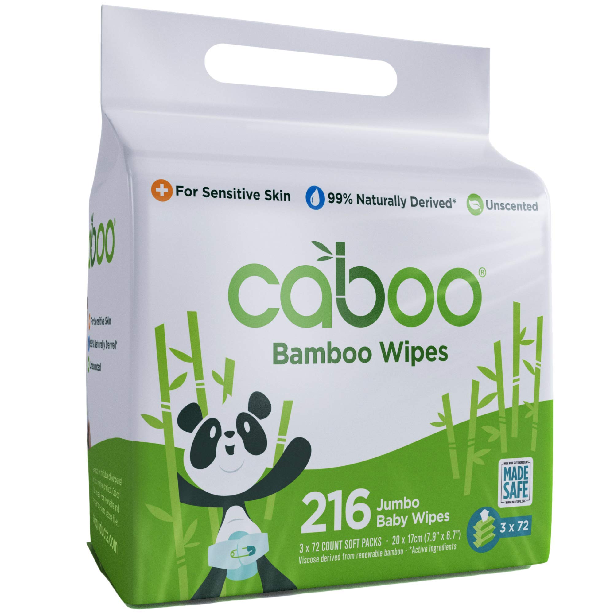 Caboo TreeFree Bamboo Baby Wipes, EcoFriendly Naturally Derived Baby