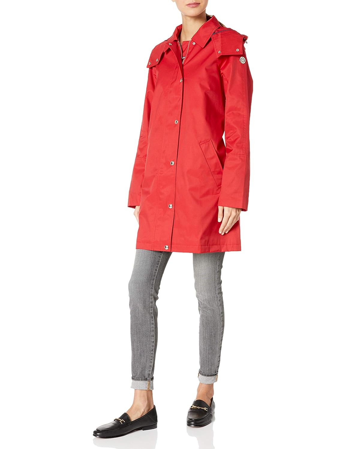 tommy hilfiger hooded raincoat