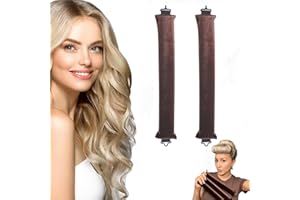 LYZAILHB Heatless Hair Curler,Overnight Heatless Curls Blowout Rods Headband for All Hair Types,Flexi Rods with Hook,No Heat Curls to Sleep for Curl Rods,Women Long Hair Styling Tools (2PC,Red Brown)