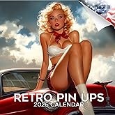 2025 2026 Pin Up Calendar 2025 - Adult - Bikini - 2025 2026 Wall Planners - Retro Pin ups 16 Months Wall Planner