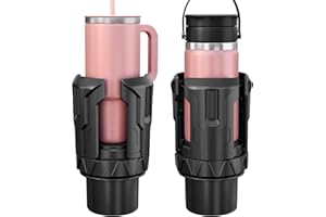 FLLIK 2Pack Automatic Cup Holder Expander, for Large Water Bottles. Cup Holder Extender Adapter for Yeti, Stanley, Nalgene, Owala Travel Tumbler & Mugs. Car Holder Insert Accessories