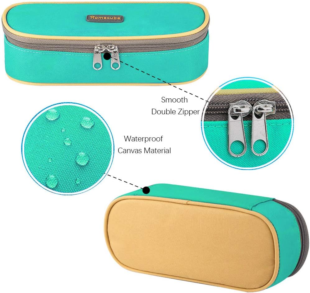 Pencil Case, Homecube Pencil Holder Big Capacity Practical Stationery Pouch Pencil Case for Boys Girls(Green) - Image 5