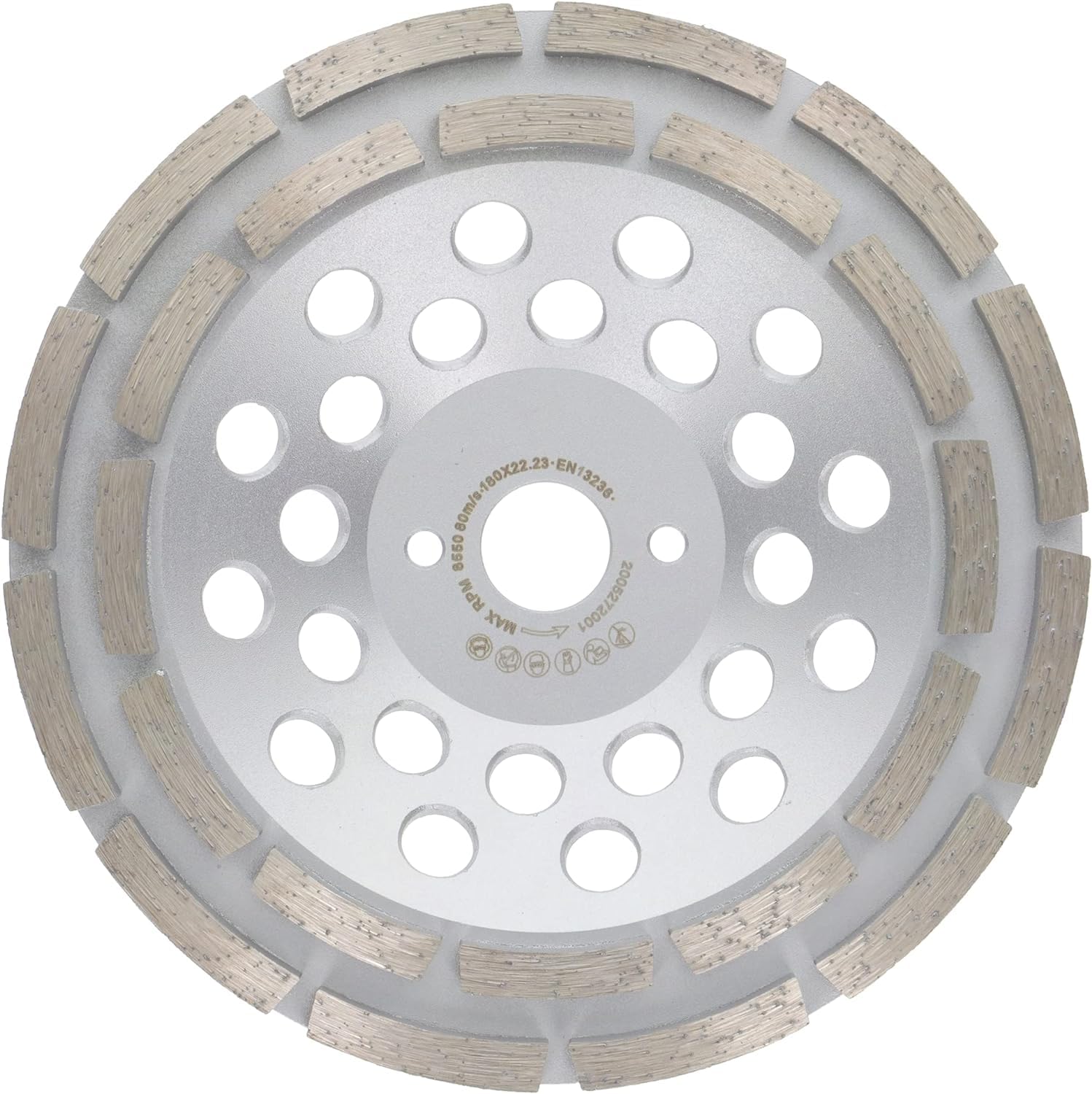 PRODIAMANT premium diamond cup wheel 180mm universal 180/22.2 silver PDX829.025 - height 31 mm