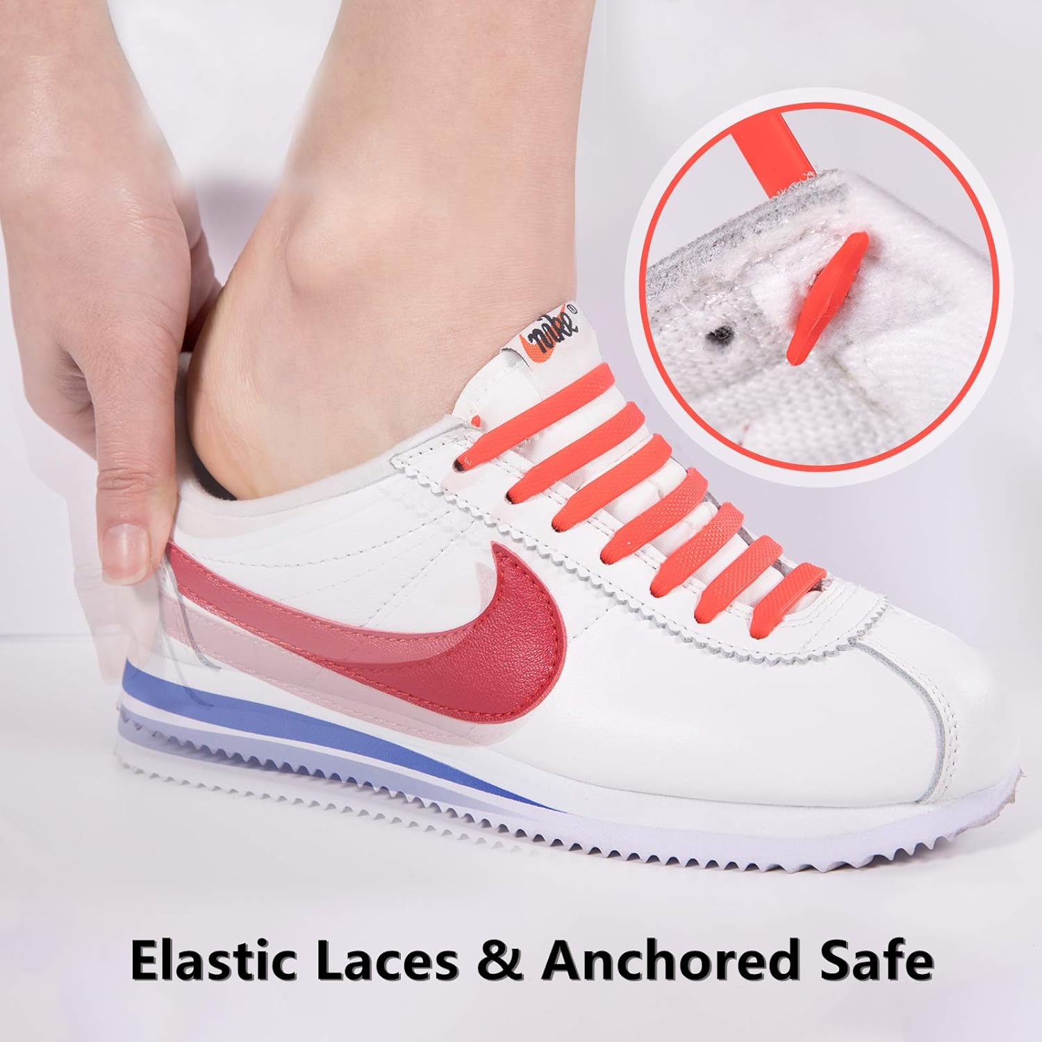 INMAKER No Tie Shoe Laces for Adults and Kids, Elastic Shoelaces for Sneakers, Rubber Silicone Tieless Laces: Shoes