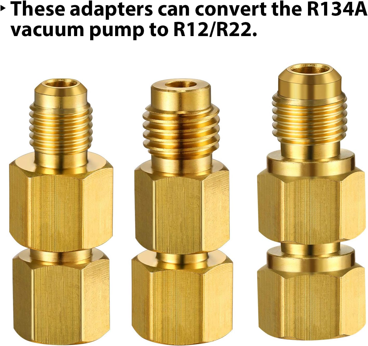 6 Pieces Air Conditioning Refrigerant Angled Compact Ball Valve 1/4 Inch for R410A R134A R12 R22 AC HVAC and R12 R22 to R134A Adapters 6015 R134A Refrigerant Tank Adapter 6014 Vacuum Pump Adapter: Automotive