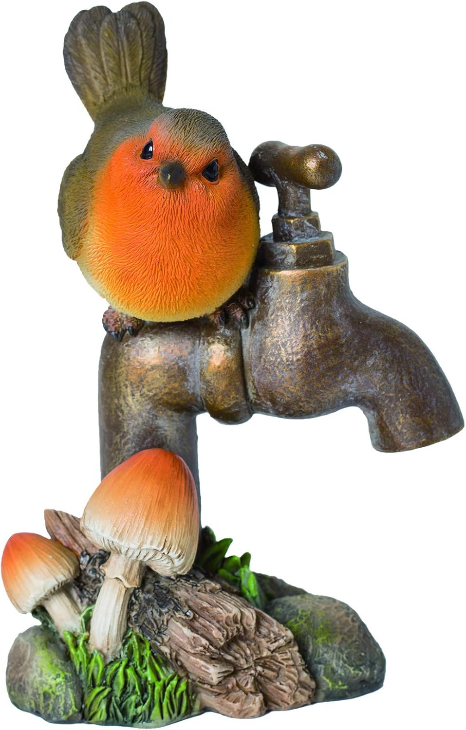Vivid Arts Robin on Garden Tap Home or Garden Decoration (BGRB02F