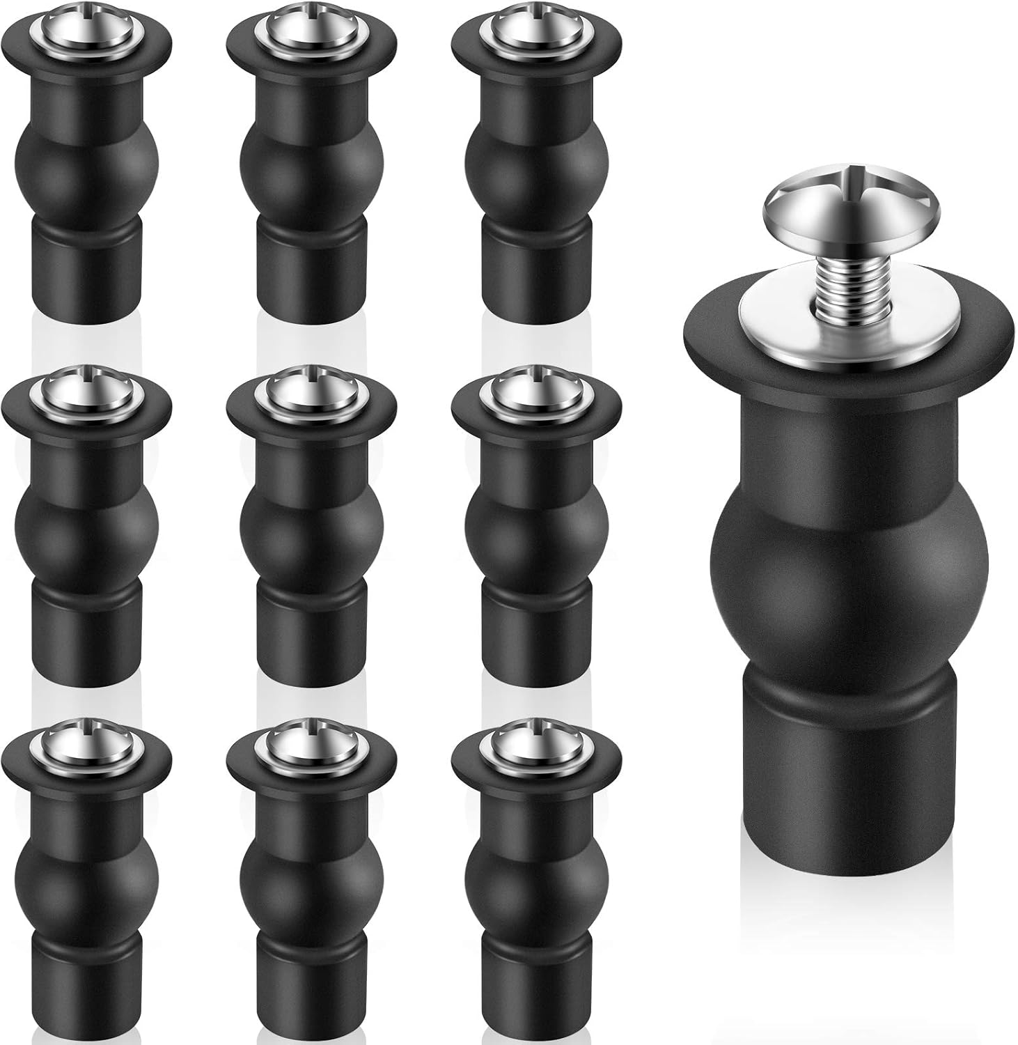 10 Pieces Toilet Seat Screws Universal Toilet Expanding Rubber Screws