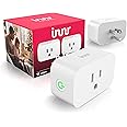 Innr Zigbee Smart Plug, Works with Philips Hue*, Alexa and SmartThings, Zigbee Repeater, Energy Monitoring, 2-Pack