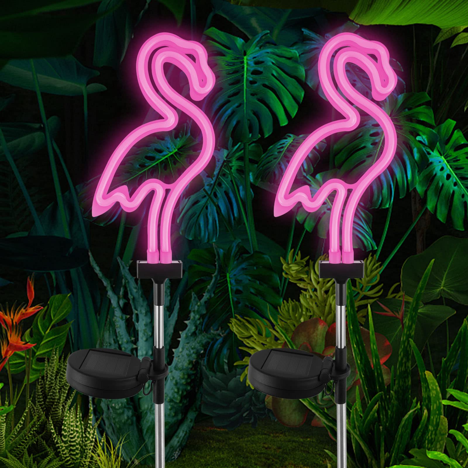 Yolispa Solar Lights, 4 in 1 Waterproof Solar Lights LED Solar Lamp, Solar Lights Outdoor Garden, for Garden Patio Lawn Yard Pathway Outdoor Decorations