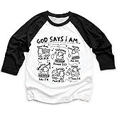 UYIQL Toddler Easter Shirt Girls Boys Easter Clothes Raglan 3/4 Sleeve Funny Graphic Tees Top