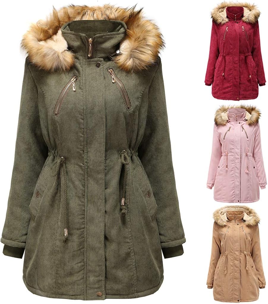 fleece hooded warm coat