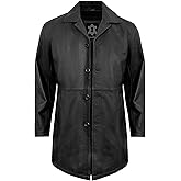 UrbanFocal Leather Jacket Men - Real Lambskin Carcoat Style Vintage Men's Leather Coats