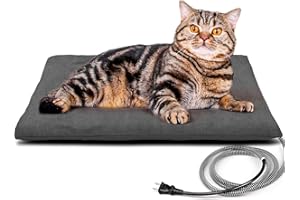 Kiroto Pet Heating Pad, Outdoor Heating Pad for Cats, Cat Heating Pad for Cat House Outside, Waterproof Cat Warming Pad for Feral Cats, Safe Electric Heat Pad, Heated Outdoor Cat Bed, 27"x16"