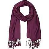 Falari Women's Soft Solid Color Pashmina Shawl Wrap Scarf Wedding Favors Bride Bridesmaid Gifts Evening Dress