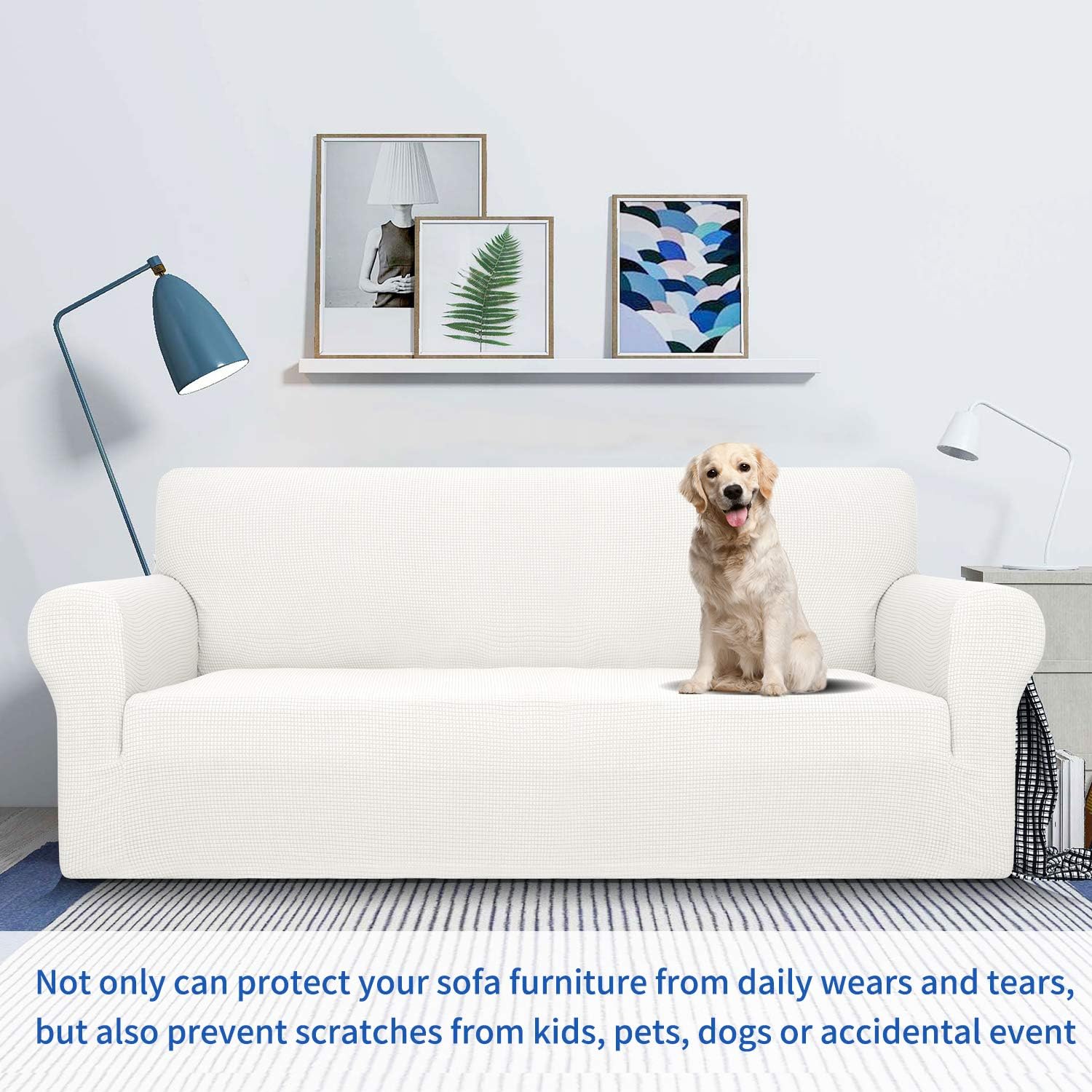 MAXIJIN Super Stretch Couch Cover for 4 Seater Couch - Image 3