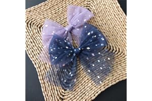 Large Tulle Bow Hair Clips for Baby Girls Lace Hair Bow Teen Girls Women Lightweight Gauze Bow Hair Barrettes Accessories (Fr