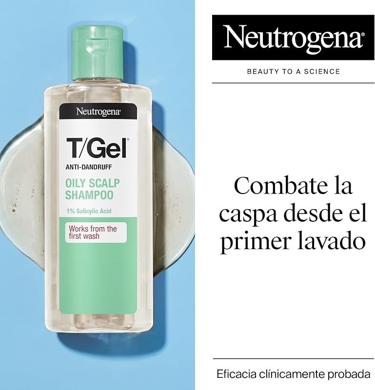 T/Gel Champú Anticaspa para Cabello Graso 250 ml 2 uds