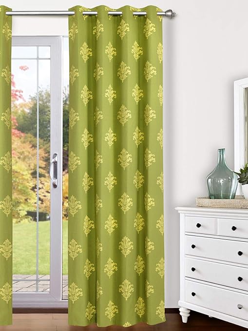 Buy Ariana Berry Damask Cotton Eyelet Extra Long 9 Feet Door